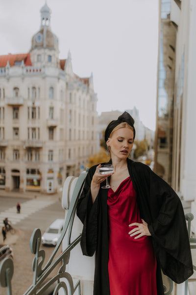 Pure Mulberry Silk Slip Dress with Cowl Neck