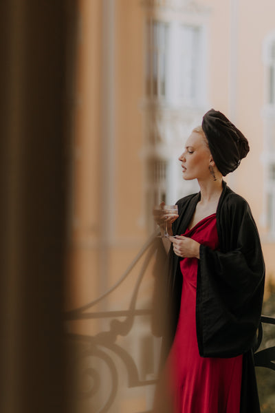 Garš lina kimono halāts, japāņu stila