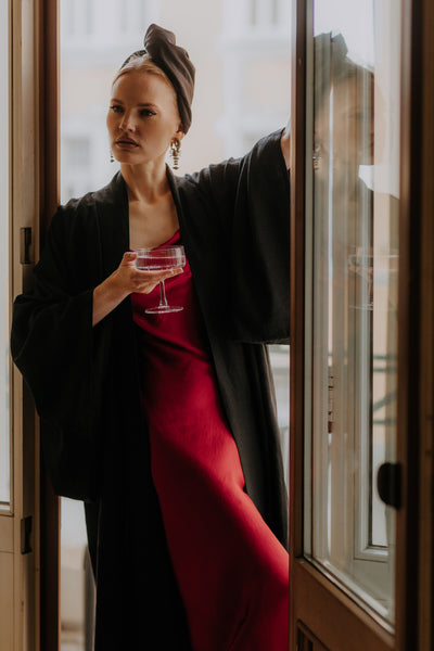 100% Mulberry Silk Kimono Robe – Handmade Luxury | One Size Fits Most