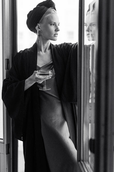 Reversible Mulberry Silk Hair Drying Towel /Double sided Turban