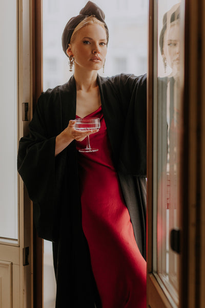 Reversible Mulberry Silk Hair Drying Towel /Double sided Turban