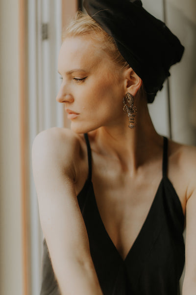 Reversible Mulberry Silk Hair Drying Towel /Double sided Turban