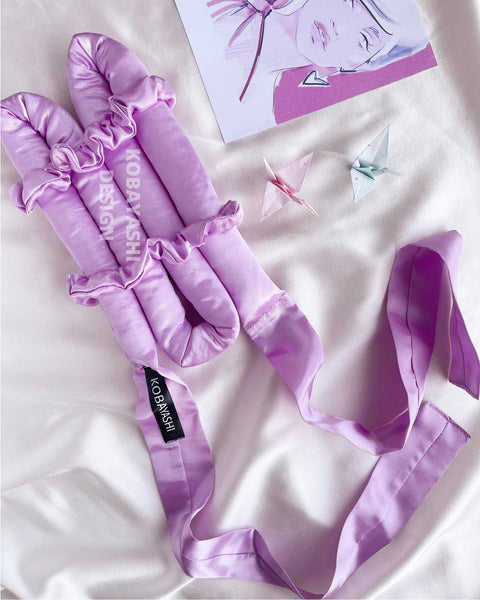 Long  Large Satin Heatless Hair Curler with Ribbon