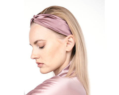 Mulberry silk twist knot headband 