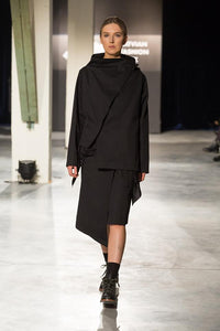 Cotton Twill Asymmetric Jacket